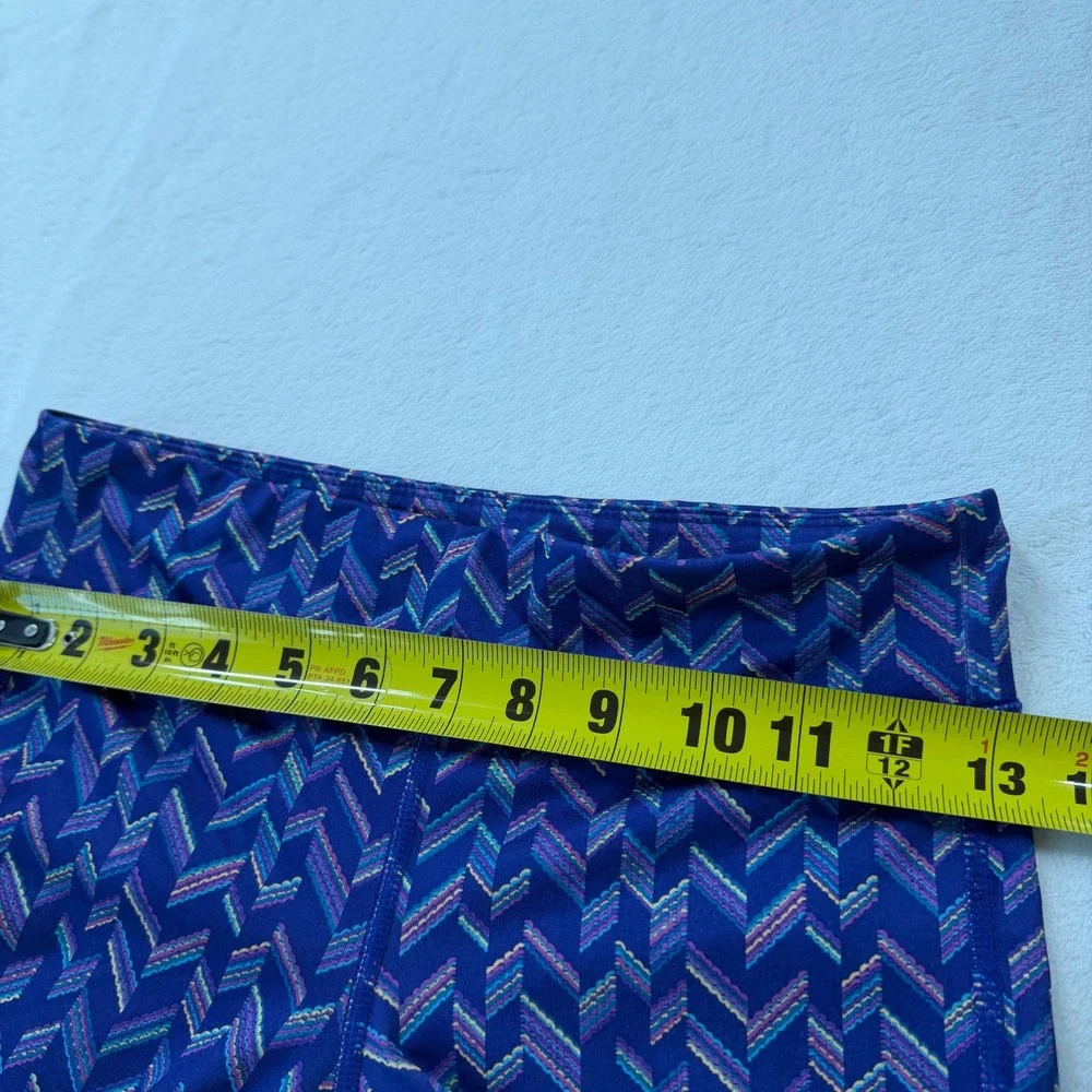 Old Navy Active Leggings Girls L‎ 10-12 Purple Chevron Go-Dry Good Condition